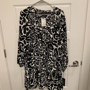 Black & White Printed Dress – New With Tags
